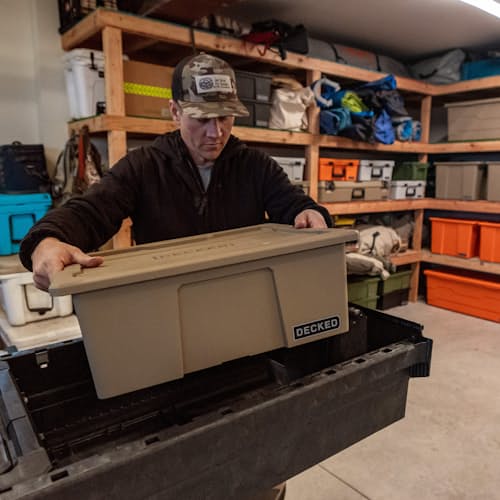 lifestyle image of Payloader Storage Bin - Single Pack - 32 L