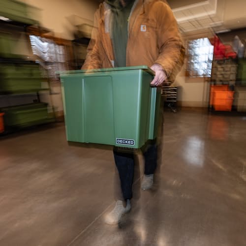 lifestyle image of Payloader Storage Bin - Single Pack - 64 L