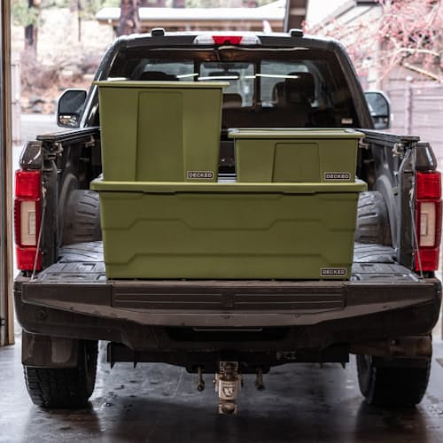 lifestyle image of Payloader Storage Bin - Single Pack - 133 L