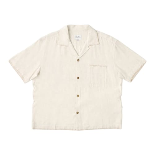 laydown image of Relaxed Whip Stitch Short Sleeve Shirt