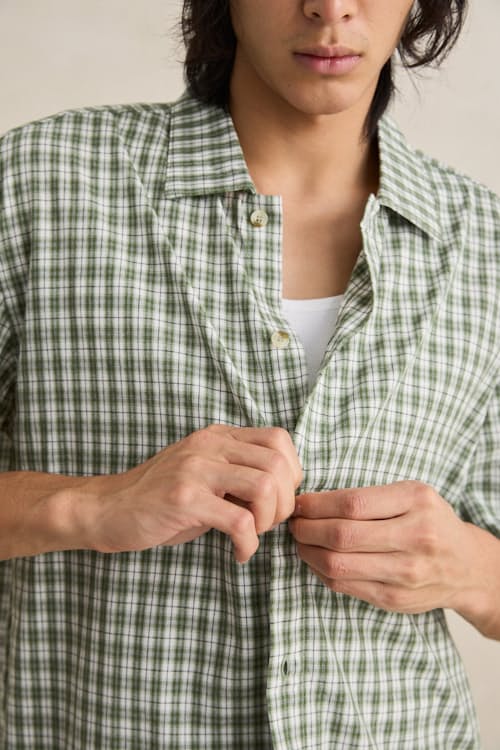 on model image of Phasers Relaxed Short Sleeve Shirt