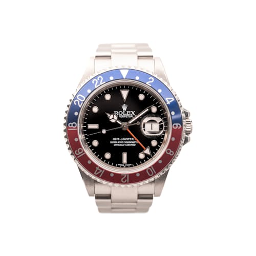 laydown image of 2006 Rolex 16710 GMT Master II