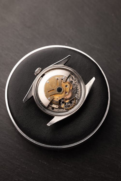 no crop image of 1960 Rolex 1603 Silver "Bamboo Bezel" Datejust