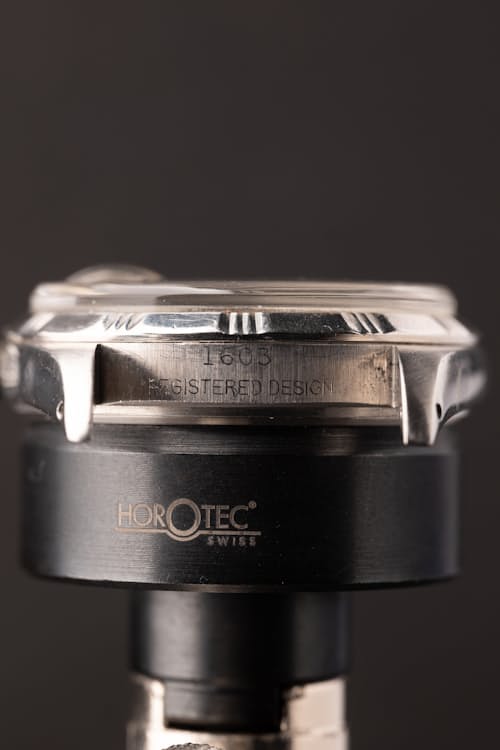 no crop image of 1960 Rolex 1603 Silver "Bamboo Bezel" Datejust