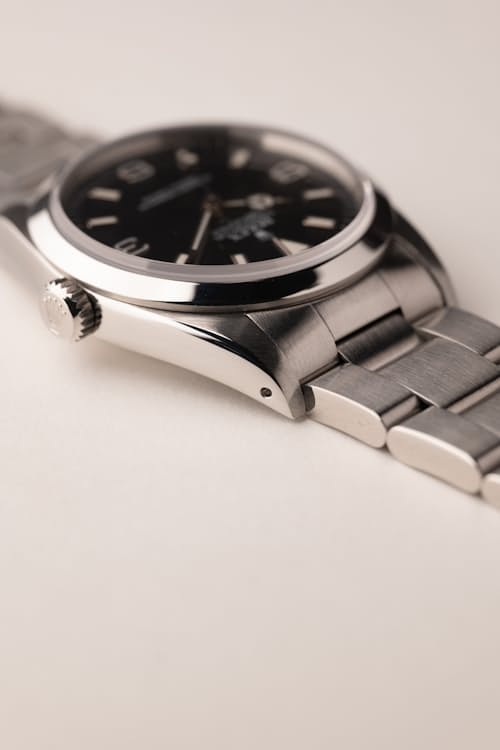 laydown detail image of 1991 Rolex 14270 Explorer I RSC Serviced