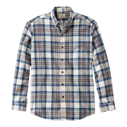 laydown image of Scotch Plaid Flannel Shirt- Traditional Fit
