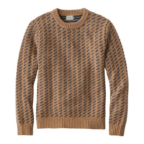 laydown image of Bean’s Classic Ragg Wool Crewneck Sweater