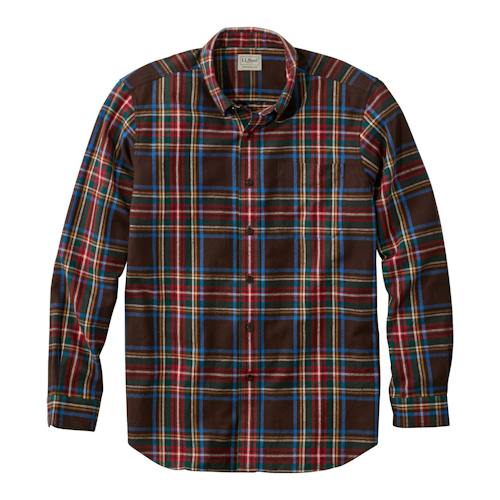 laydown image of Scotch Plaid Flannel Shirt- Traditional Fit