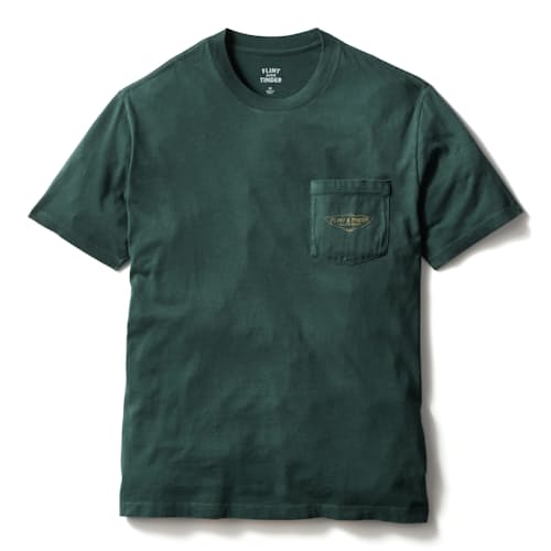 laydown image of Flint and Tinder Graphic Pocket T-Shirt