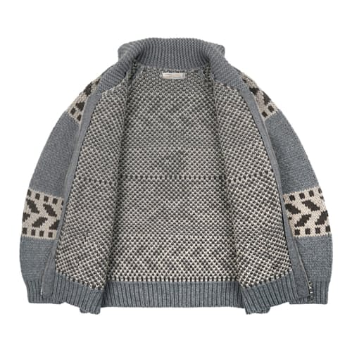 laydown image of Thunderbird Heavy Cowichan Sweater Jacket