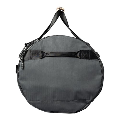 laydown image of Huckberry x Brown Buffalo Herringbone Twill Duffalo 50L
