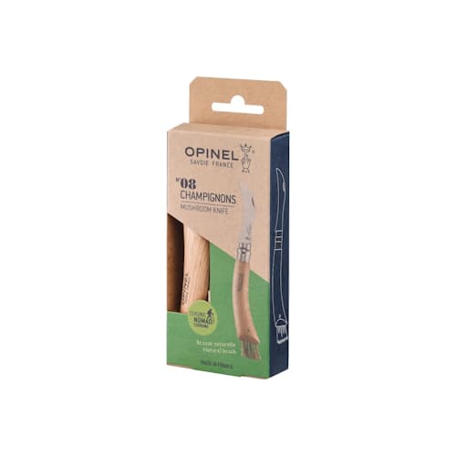 laydown image of No.08 Mushroom Knife with Brush
