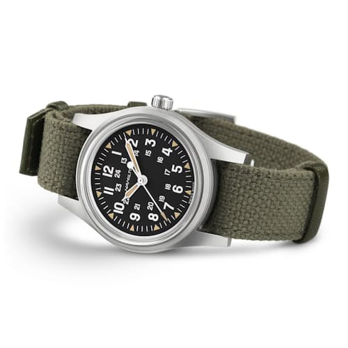 laydown image of Khaki Field Mechanical 36 mm
