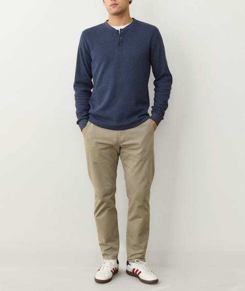 lifestyle image of Waffle Henley