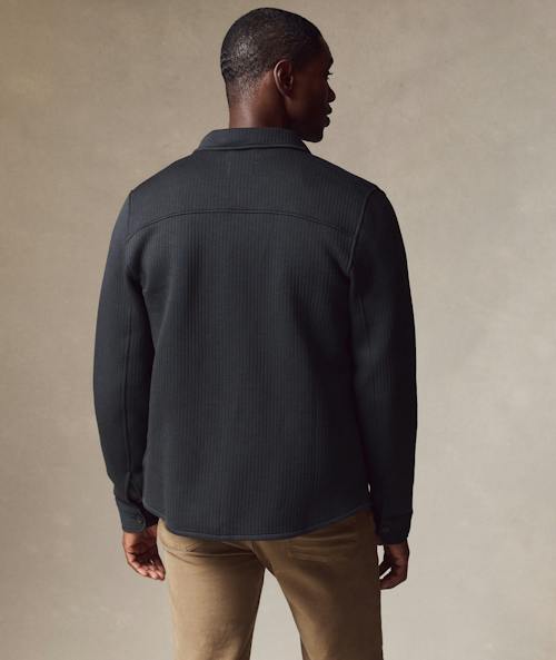 on model image of Corbet Quilted Overshirt