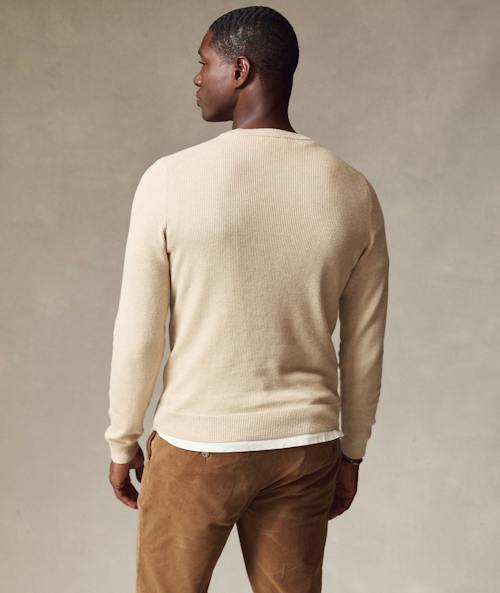on model image of Cotton Cashmere Sweater