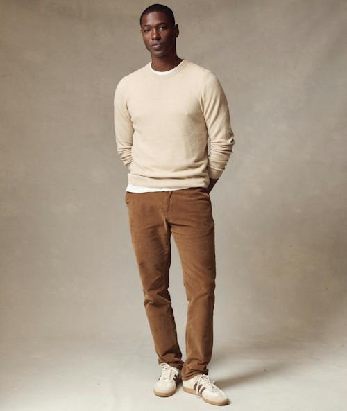 on model image of Cotton Cashmere Sweater