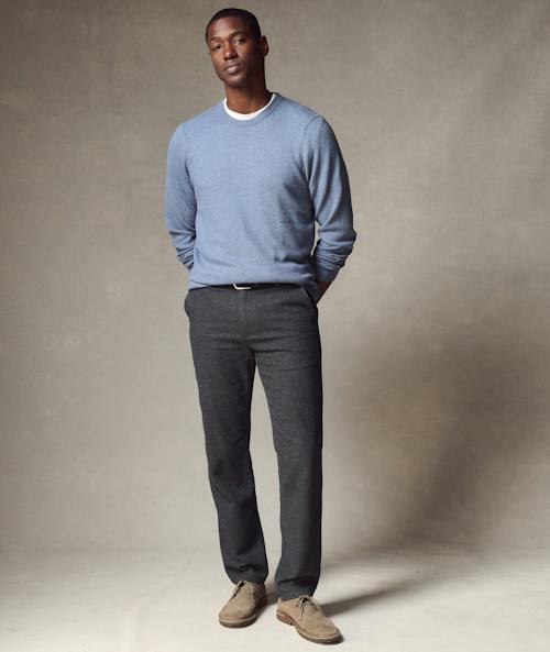 on model image of Cotton Cashmere Sweater
