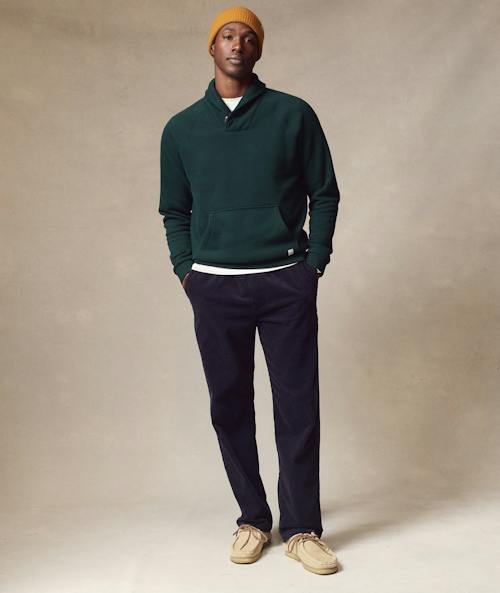 on model image of Cloud 9 Shawl Collar Pullover