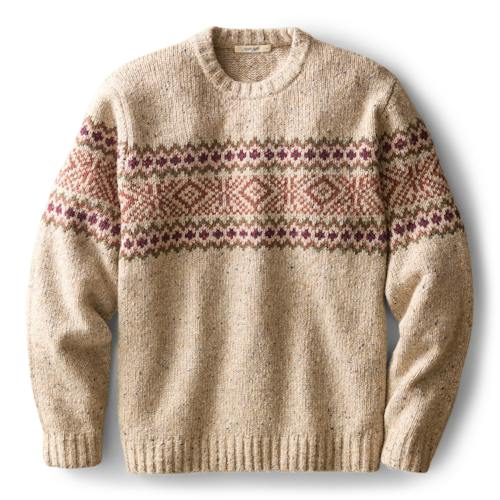laydown image of Donegal Fair Isle Sweater