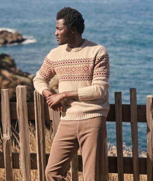 lifestyle image of Donegal Fair Isle Sweater