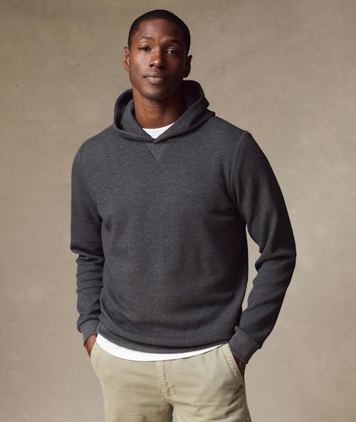 on model image of Waffle Hoodie
