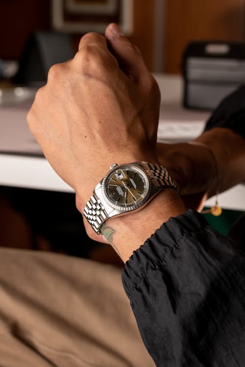 lifestyle image of 1986 Rolex 16030 Tropical Olive Green Datejust