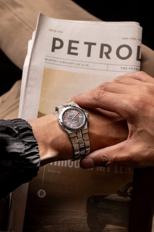 lifestyle image of 2000’s Vacheron Constatin 42050 Overseas Tropical Dial