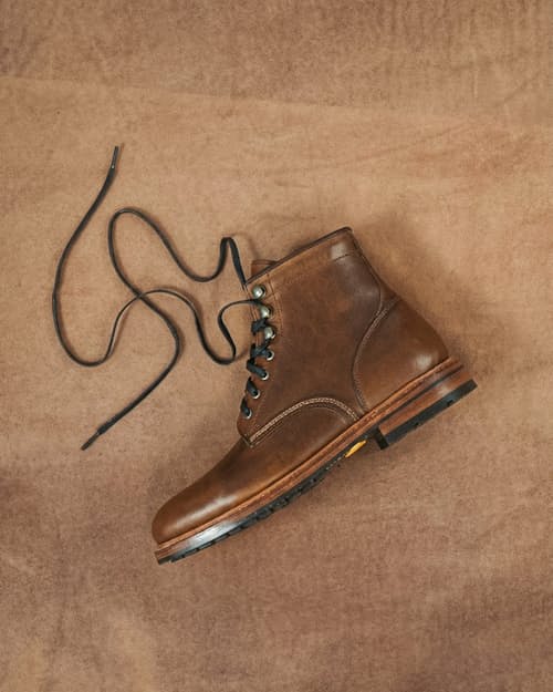 lifestyle image of Edmund Plain Toe Boot