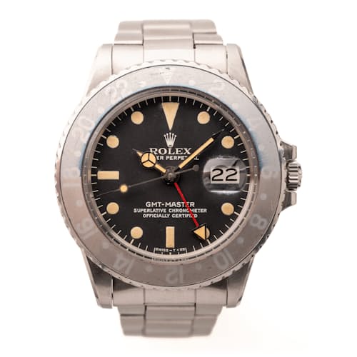 laydown image of 1971 Rolex 1675 Pepsi Ghost MK4 Dial GMT