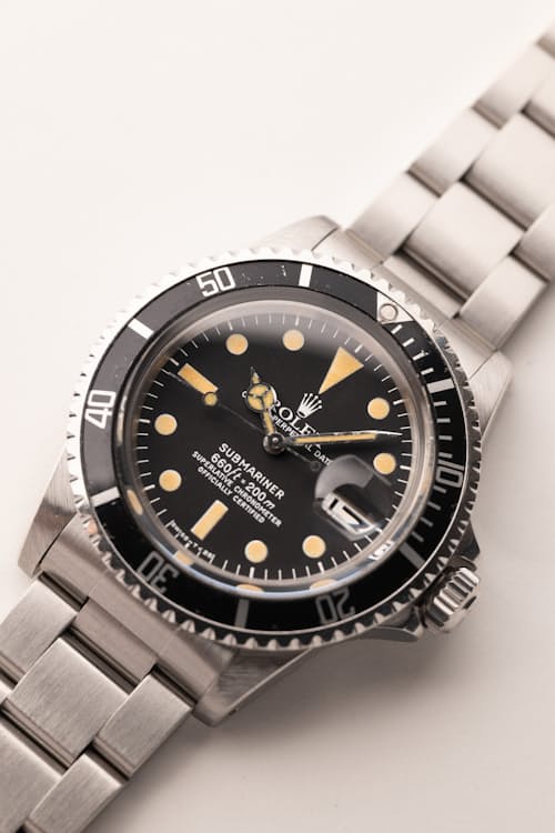 laydown detail image of 1973 Rolex 1680 MK1 Submariner