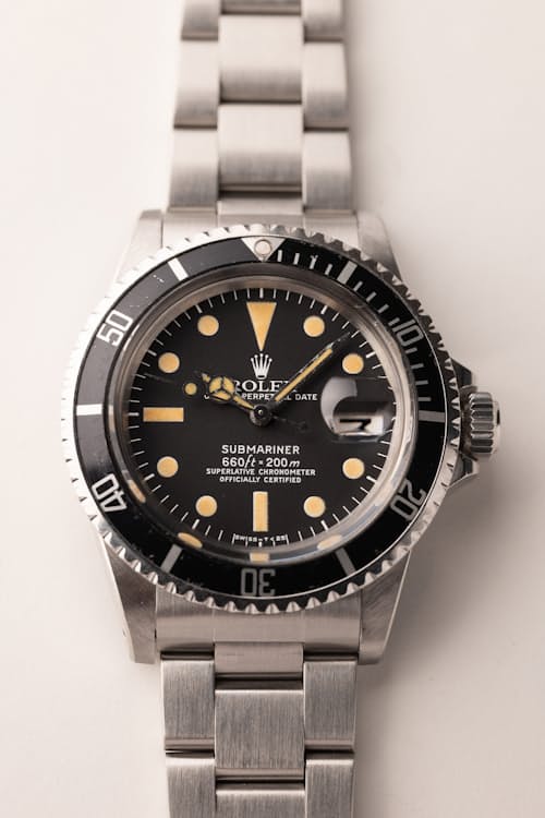 laydown detail image of 1973 Rolex 1680 MK1 Submariner