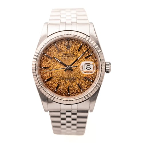 laydown image of 2001 Rolex 62510H Tropical Lava Datejust