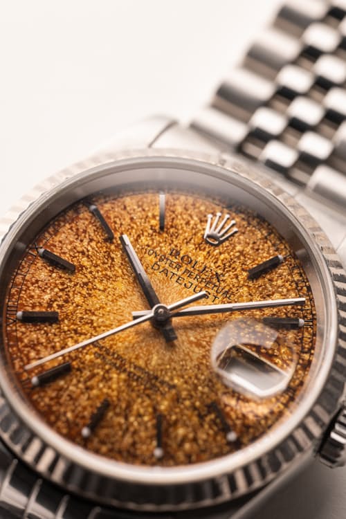 laydown detail image of 2001 Rolex 62510H Tropical Lava Datejust
