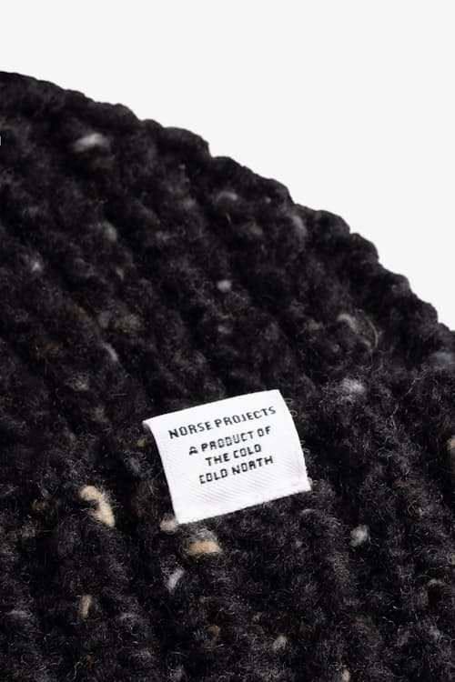 laydown detail image of Donegal Wool Rib Beanie