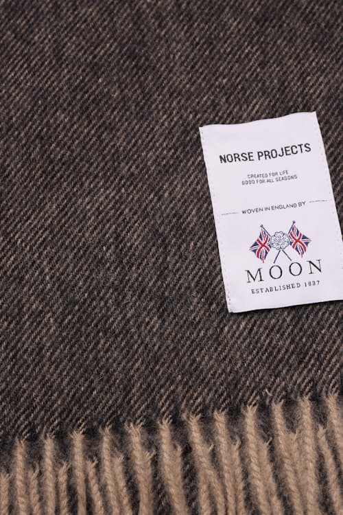 laydown detail image of Norse Moon Merino Lambswool Scarf