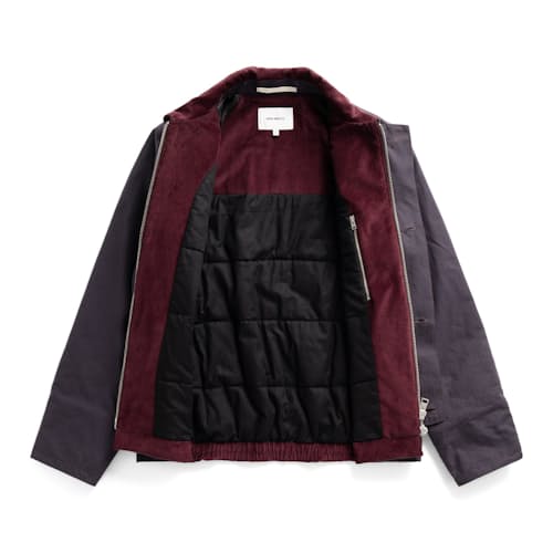 laydown image of Holmen Wax Raglan Insulated Jacket
