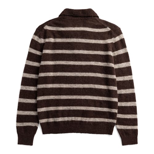 laydown image of Gudme Baby Alpaca Stripe Polo