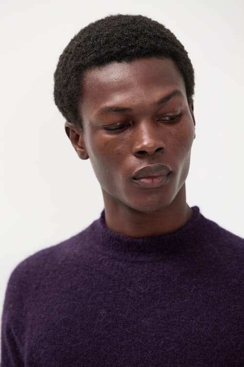 on model image of Nordrevik Baby Alpaca Sweater