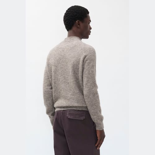 on model image of Nordrevik Baby Alpaca Sweater