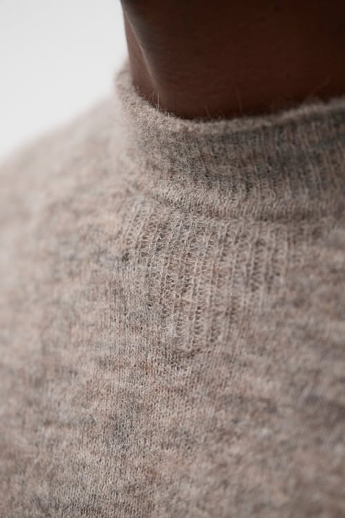 on model image of Nordrevik Baby Alpaca Sweater