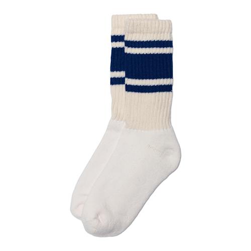 laydown image of Mono Stripe Crew Socks