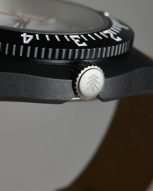 lifestyle image of Marathon x Huckberry 41 mm CeraShell Arctic NAV Watch