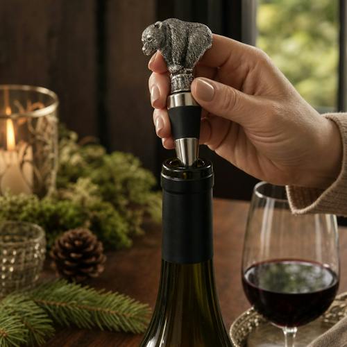 lifestyle image of Bear Bottle Stopper
