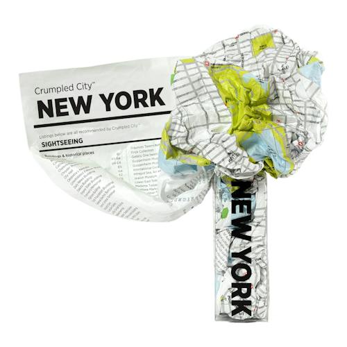 laydown image of Crumpled City Map - New York