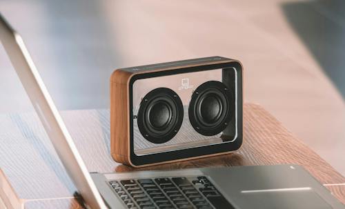 lifestyle image of Mage See-Through Speaker