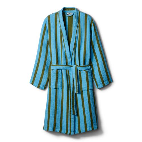 laydown image of Waffle Cotton Bathrobe
