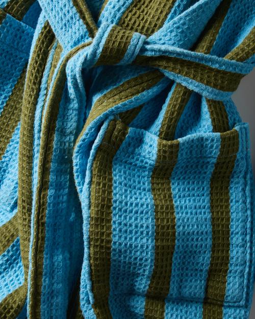 laydown detail image of Waffle Cotton Bathrobe