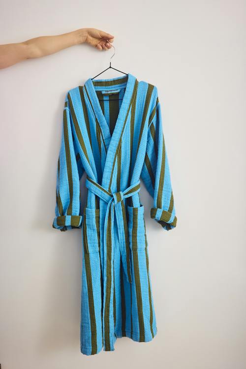 no crop image of Waffle Cotton Bathrobe