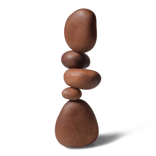laydown image of Sapele Wood Balance Stones